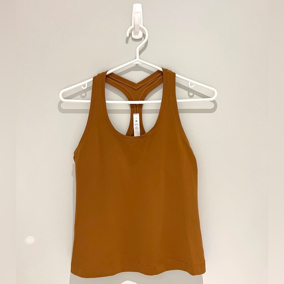 NWOT Lululemon Cool Racerback Tank Top Shorter Length in Copper Brown (Size 8) - Picture 1 of 5